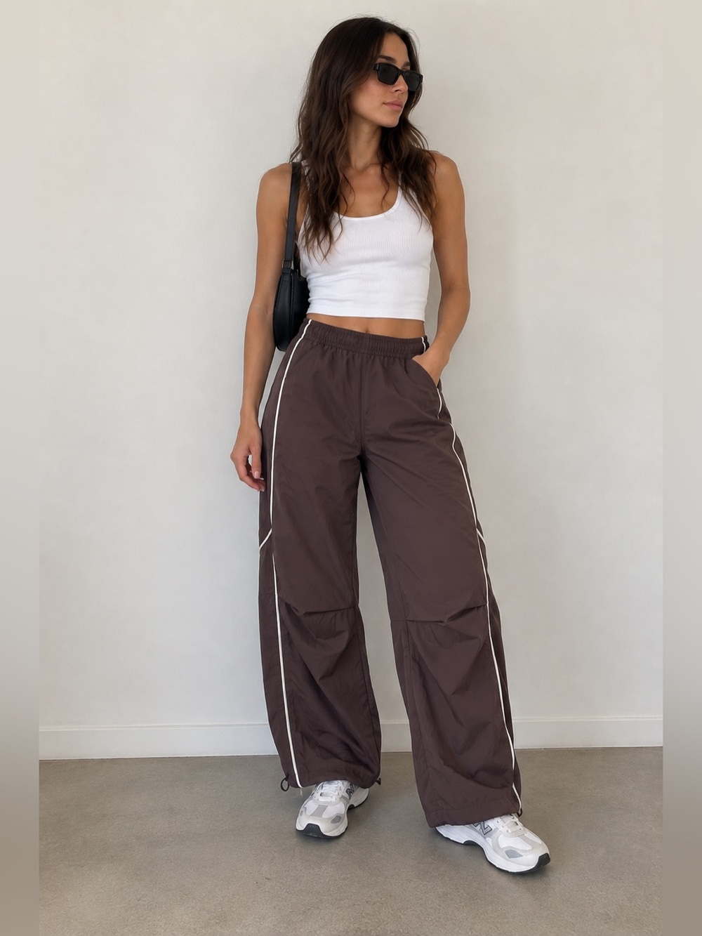 BDG Brown Trim Track / Warm Up Sweat Pant